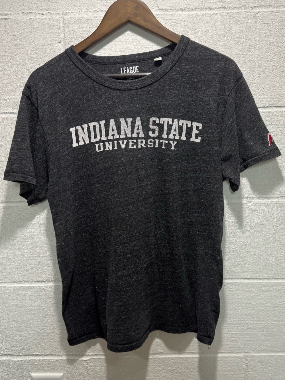 League Indiana State University Tee Large Sycamores Gray Shirt